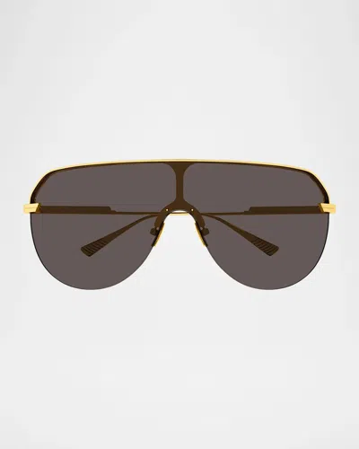 Bottega Veneta Ribbon 99mm Shield Sunglasses In Multi