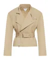 Shop Bottega Veneta Compact Cotton Blouson In Nude