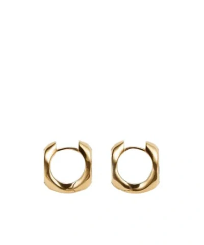 Bottega Veneta Ring Detail Earrings In Yellow