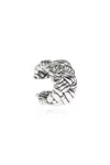 Bottega Veneta Ring Ear Clip In Silver
