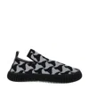 Bottega Veneta Ripple Wave Patter Slip-on Sneakers In Black