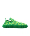 Bottega Veneta Woman Sneakers Green Size 5 Textile Fibers In Green