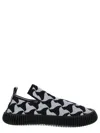 Bottega Veneta Ripple Wave Patter Slip-on Sneakers In Black