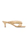 Bottega Veneta Riva Braided Raffia Slide Sandal In Neutral
