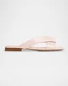 Bottega Veneta Riva Criss Cross Leather Flat Sandals