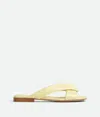 Bottega Veneta Women Pastel Yellow Leather Riva Slippers In Camomile