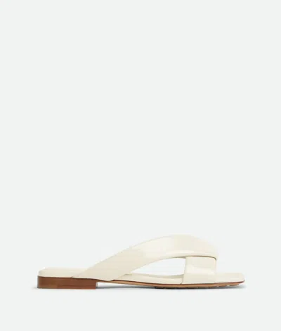 Bottega Veneta Riva Flat Sandal Plain Leather In Multi