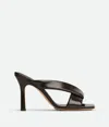Bottega Veneta Women Brown Shiny Calf Leather Riva Mules In Brown