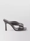 Bottega Veneta Riva Mule Sandals 9cm Heel In Metallic