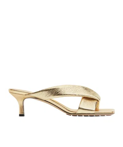 Bottega Veneta Riva Mules In Gold