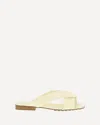 Bottega Veneta Women Pastel Yellow Leather Riva Slippers