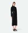 Bottega Veneta Crepe Viscose Jersey Dress In Black