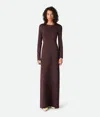Bottega Veneta Compact Viscose Dress In Burgundy