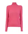 Bottega Veneta High-neck Cashmere Sweater In Pink