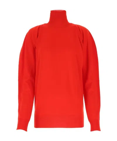 Bottega Veneta Roll-neck Wool Jumper In Red