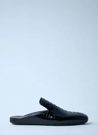 Bottega Veneta Roma Leather Mules In Black