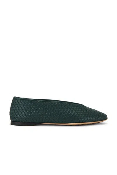 Bottega Veneta Rosa Ballet Flat In Green