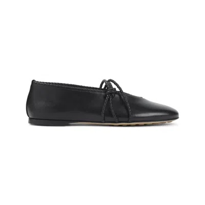 Bottega Veneta Rosa Lamb Leather Ballerinas Women In Black