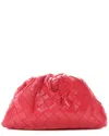 Bottega Veneta Rosa Shock Intrecciato Leather The Mini Pouch (authentic Pre-  Loved) In Red