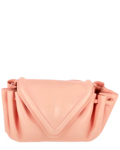 Bottega Veneta Rose Leather Small Beak Crossbody (authentic Pre-loved) In Pink