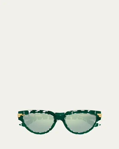 BOTTEGA VENETA ROUND ACETATE SUNGLASSES