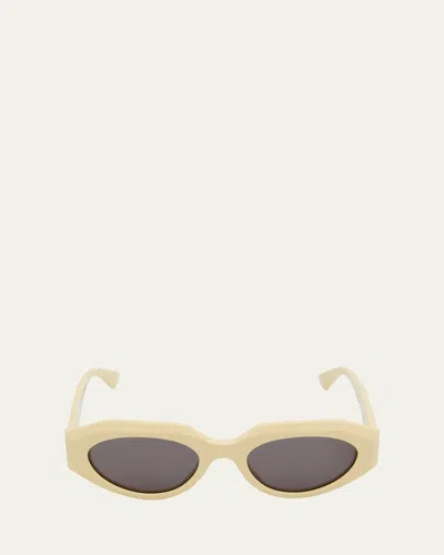 Bottega Veneta Round Acetate Sunglasses In Brown