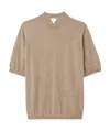 Bottega Veneta Short-sleeved Cashmere Pullover In Nude