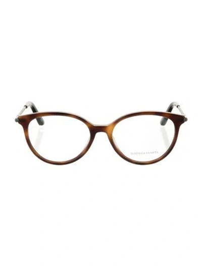 Pre-owned Bottega Veneta Round Eyeglasses W/ Tags In Brown