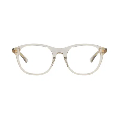 Pre-owned Bottega Veneta Round-frame Acetate Optical Frames 'brown Transparent' | Men's Size Onesize