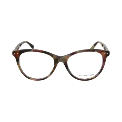 Pre-owned Bottega Veneta Round-frame Acetate Optical Frames 'havana Nude' | Multi-color | Women's Size Onesize