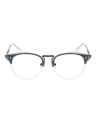 Bottega Veneta Round-frame Acetate Optical Frames Woman Eyeglass Frame Black Size 49 Acetate In Gray