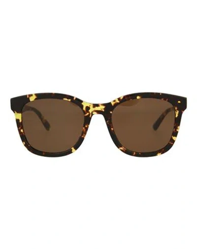 Bottega Veneta Round-frame Acetate Sunglasses Woman Sunglasses Brown Size 54 Acetate