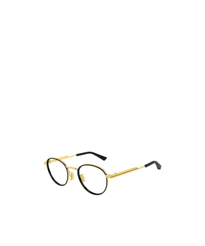 Bottega Veneta Round Frame Flat Mirror In Black