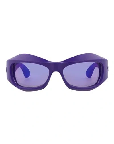 Bottega Veneta Round-frame Injection Sunglasses Sunglasses Purple Size 63 Plastic Material