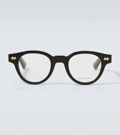 Bottega Veneta Round Glasses In Animal Print