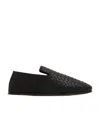 Bottega Veneta Intrecciato Full-grain Leather Slippers In Black