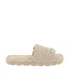 Bottega Veneta Round Head Flat-soled Slippers In Nude
