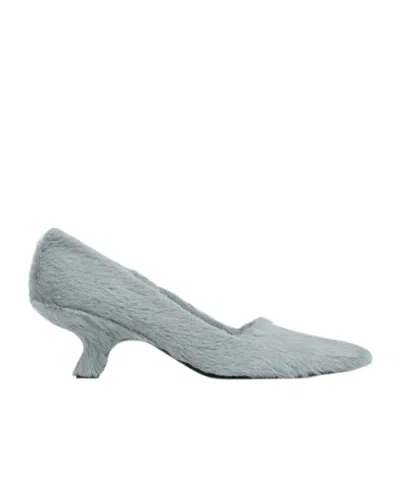 Bottega Veneta Round Head High Heels In Gray