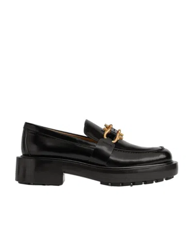 Bottega Veneta Round Head Loafer Shoes In Black