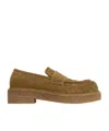 Bottega Veneta Haddock Intrecciato Suede Loafers In Brown