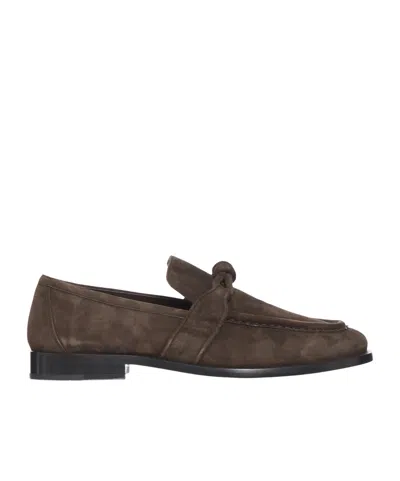 Bottega Veneta Round Head Loafer Shoes In Brown