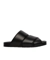 Bottega Veneta Leather Mules Rubber Sole In Black