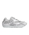Bottega Veneta Orbit Metallic Technical Fishnet Low-top Sneakers In Gray