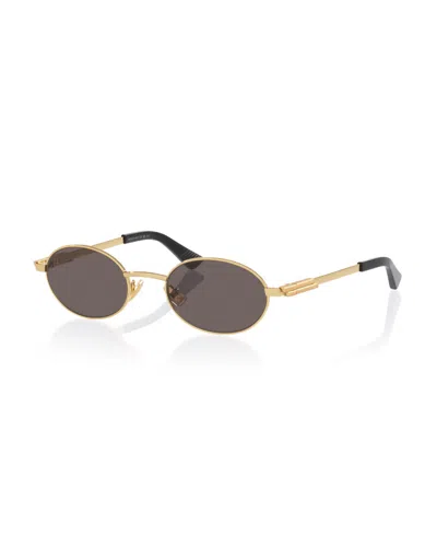 Bottega Veneta Round Metal Sunglasses Bv1470s In Brown