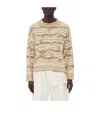 Bottega Veneta Embroidered Cotton Blend Sweater In Multicolor