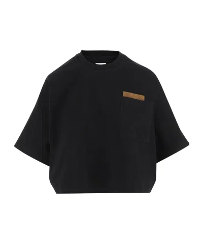 Bottega Veneta Round Neck T-shirt In Black