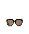 Bottega Veneta Round Sunglasses In Black