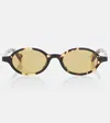 Bottega Veneta Round Sunglasses In Brown