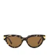 Bottega Veneta Round Sunglasses In Brown
