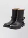 Bottega Veneta Round Toe Ankle Boots With Block Heel In Black